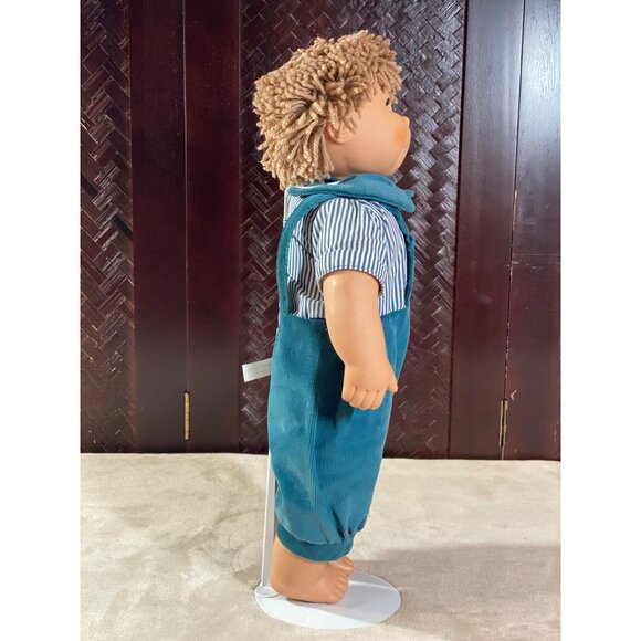 Boy 20In DOLL1980'S VINTAGE blue overall DAVIDCRAFT INC - Picture 6 of 14